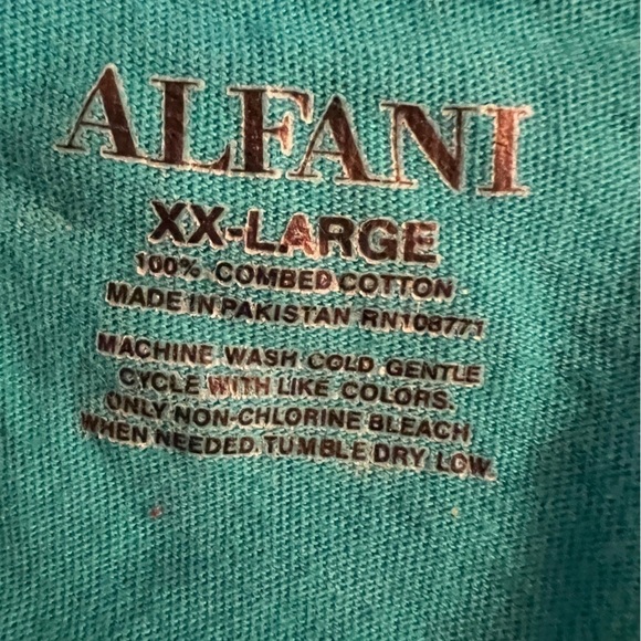 Alfani blue T-shirt, all cotton, XX large. - Picture 3 of 5